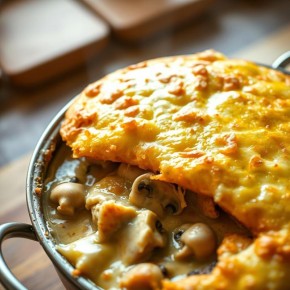 Жюльен с курицей и грибами