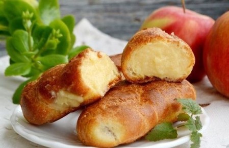 Эклеры с яблочным кремом