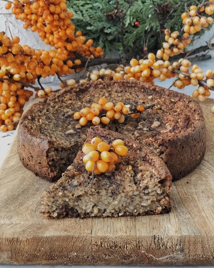 Сладкое совершенство: банановый кейк с маком и орехами