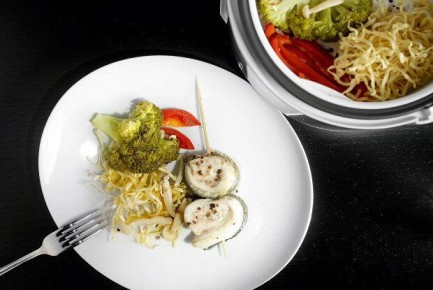 Сибас с лапшой и овощами: идеальное блюдо для мультиварки