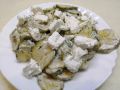 Теплый салат с кабачками и йогуртовой заправкой